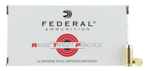 Federal Range Target Practice Ammo for 40 S&W - 180 Grain Full Metal Jacket, 50 Rounds per Box