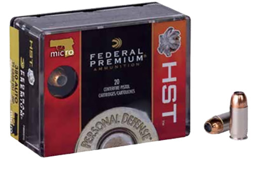 Federal P380HST1S 380 ACP HST Jacketed Hollow Point Ammunition - 99 Grain, 20 Rounds