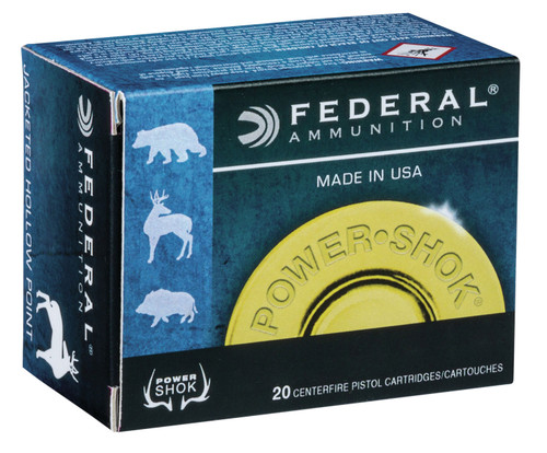 Federal Power-Shok .44 Magnum 240-Grain Jacketed Hollow Point Hunting Ammunition - Part C44A