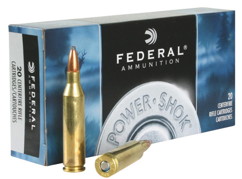 Federal Power-Shok .243 Winchester 80 Grain Jacketed Soft Point Hunting Ammunition (Part #243AS)