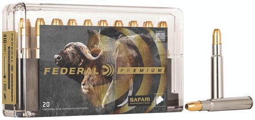 Federal Trophy Bonded Sledgehammer Solid .416 Rigby 400 Grain Rifle Ammunition - P416T2