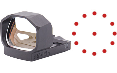 Shield Sights RMSx Reflex Sight with 65 MOA Circle and 2 MOA Red Dot - Larger Lens for Faster Target Acquisition