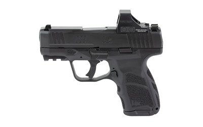 Heckler & Koch CC9 Optics Equipped, Semi-automatic, Striker Fired, Polymer Frame Pistol, Sub-Compact, 9MM, 3.32 Barrel, DLC Finish, Black, Black Sights, Includes Holosun 407K, 2 Magazines, 10 Rounds 81001132