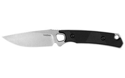 Kershaw Steppe Fixed Blade Knife with D2 Steel, 3.5-inch Blade, Black Handle