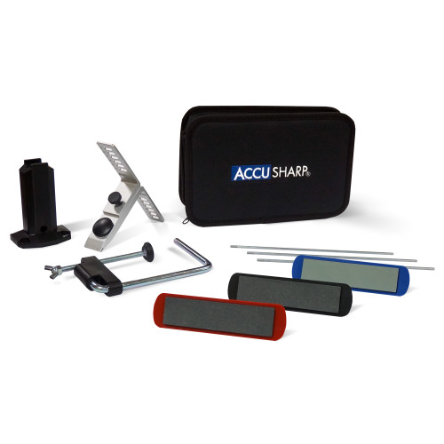 AccuSharp Precision 3-Stone Knife Sharpener Kit with Adjustable Angle Guides