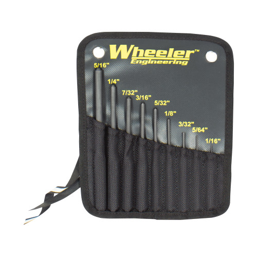 Wheeler Model 204513 Roll Pin Punch Set – 9 Piece Steel Punches for Firearm Maintenance