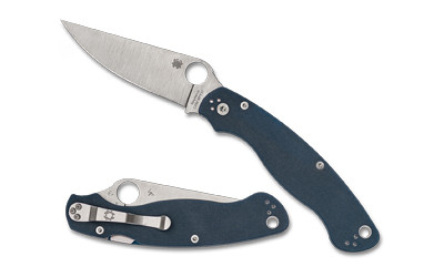 Spyderco Military 2 Folding Knife with CPM SPY27 Steel and Blue G-10 Handle - Model C36GPCBL2