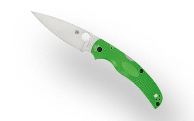Spyderco Native Chief Salt Lightweight Folding Knife with LC200N Steel and Green Handle