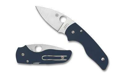 Spyderco Lil Native Folding Knife with CPM SPY27 Steel and Blue G-10 Handle