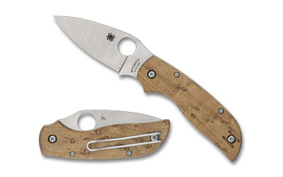 Spyderco Chaparral SlipIt Folding Knife with Birdseye Maple Scales – 2.77-inch Plain Edge, CTS XHP Steel