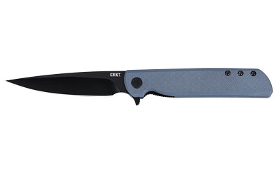 Columbia River Knife & Tool LCK+ Folding Knife with Plain Edge, 3.38 Inches, Gray Handle
