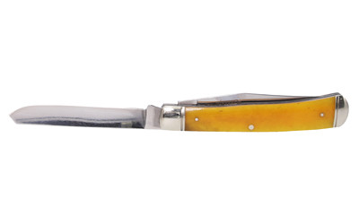 Cold Steel Trapper Folding Knife with Yellow Bone Handle  Model CS-FL-TRPR-Y
