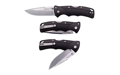 Cold Steel Verdict 3-Inch Folding Knife with Tri-Ad Lock, Black Handle