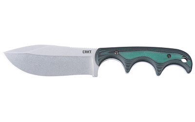 Columbia River Knife & Tool Minimalist Nessmuk Fixed Blade Knife with Green Handle and Sheath
