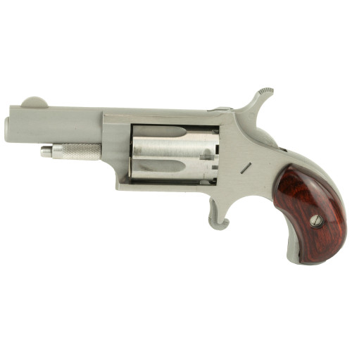 North American Arms NAA-22LLR Mini Revolver 22 Long Rifle, 1.625-inch Barrel, 5 Rounds, Stainless Steel, Fixed Sights