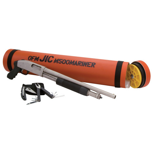 Mossberg Model 500 Pump-Action Shotgun with 18.5-inch Barrel, 12 Gauge, Silver Finish