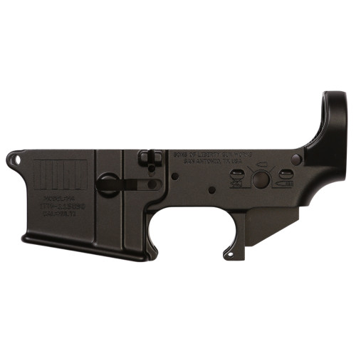 SOLGW Rebellious Stripes Lower Receiver  Sons of Liberty Gun Works Model STRIPES, .223 Remington, Semi-Automatic Black Finish