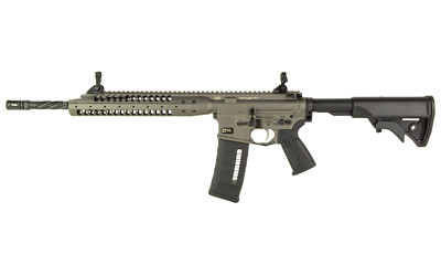 LWRC SIX8 A5 6.8 SPC Semi-Automatic Rifle with 16.1-inch Spiral Fluted Barrel and 30-Round Magazine in Tungsten