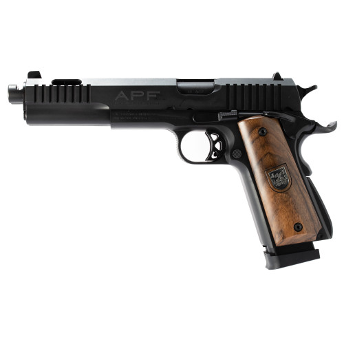 American Precision Firearms Dueller Prismatic .45 ACP Double-Barreled Semi-Automatic Pistol, 5-Inch Barrel, 14-Round Capacity, Black Steel Finish