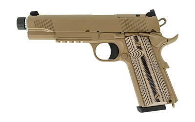 Tisas Duty 1911 B45RDG .45 ACP with Threaded Barrel and Micro Red Dot Cut in Flat Dark Earth