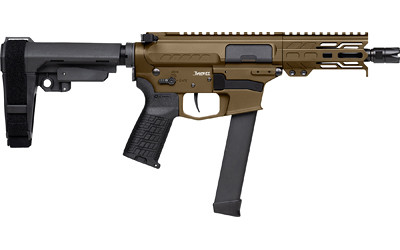 CMMG Banshee MKGS 9mm Pistol Caliber Carbine with 5-Inch Threaded Barrel and Pistol Brace in Midnight Bronze