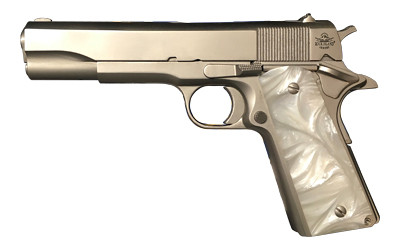 Armscor Rock Island GI Series 1911 .45 ACP Pistol with Nickel Finish - 5 Inch Barrel, 8 Rounds