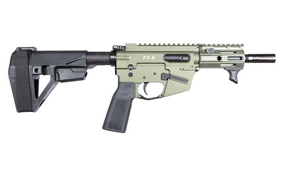 Freedom Ordnance FX9P4E-ODG Elite 9mm AR Pistol with SB Tactical SBA5 Brace in Olive Drab Green