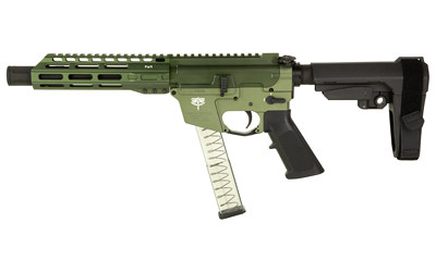 Freedom Ordnance FX-9 Pistol with SBA3 Stock - 9mm, 8-inch Barrel, Olive Drab Green