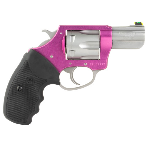 Charter Arms Rosie .38 Special Revolver with Fiber Optic Front Sight - 2.2-inch Barrel, Pink and Silver Finish