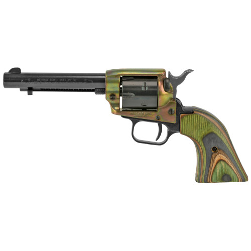 Heritage Rough Rider, Single Action, Revolver, 22LR, 4.75 Barrel, Alloy, Case Hardened Finish, Black, Camo Laminate Grips, Fixed Sights, 6 Rounds RR22CH4