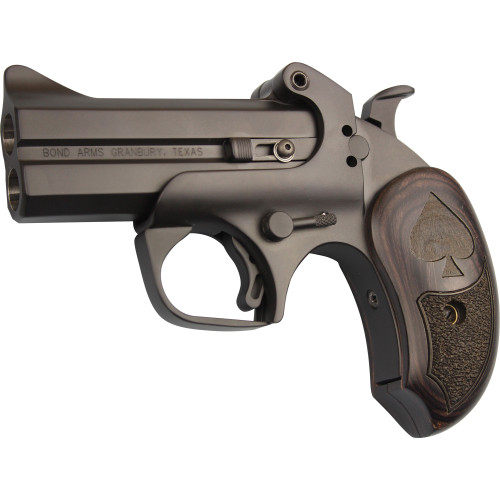 Bond Arms Black Jack .45 Colt / 410 Bore Derringer with Black Ash Grips and Silver Spade Detail