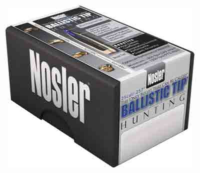 Nosler Bullets 25 Caliber .257 Diameter 100 Grain Ballistic Tip Hunting Bullets (50 Rounds per Box)