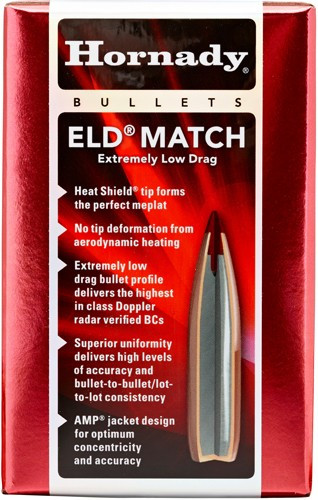 Hornady ELD-Match 6.5mm .264 130 Grain Rifle Bullets - High Precision Match Grade Ammunition