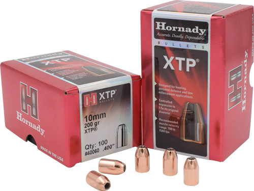 Hornady 40060 10mm .400 Caliber XTP Bullet - 200 Grain, Jacketed, Box of 100