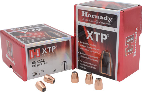 Hornady .45 Caliber .451 XTP Bullet - 200 Grain Jacketed Hollow Point, 100 Count