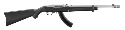 Ruger 10/22 Takedown .22 LR Semi-Auto Rifle with Matte Stainless Finish and Fiber Optic Sights