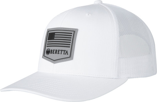 Beretta Cap PM Trucker White - Adjustable Mesh Back Headgear