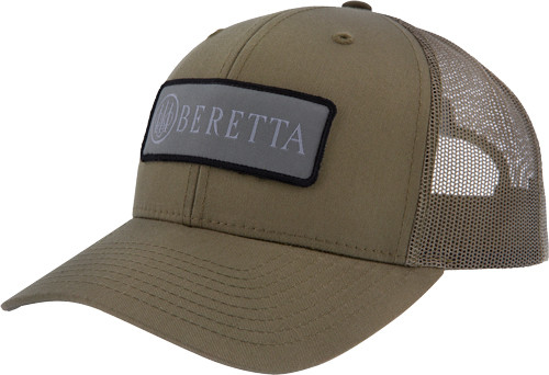 Beretta Cap SDY Trucker Rect OD Green Adjustable Mesh Back Headgear