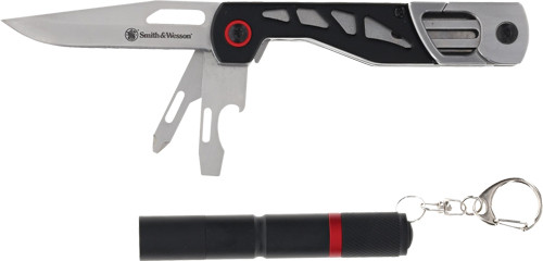 Smith & Wesson S&W Multi-Tool Knife with Stainless Steel Blade and Black Matte Handle