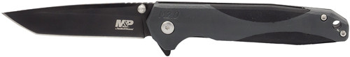 Smith & Wesson M&P M2.0 2-Tone Clip Folding Knife - 3.5-inch Stainless Steel Blade with Rubber Overmold Handle