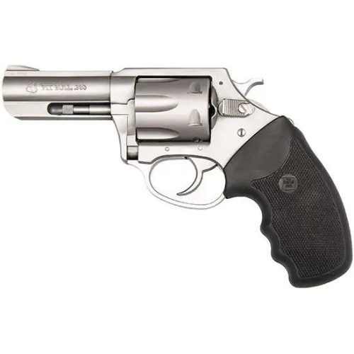 Charter Arms Pit Bull .380 ACP Revolver with 3-Inch Stainless Barrel and Rubber Grips