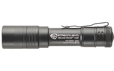 Streamlight Megastream USB Rechargeable EDC Flashlight - Compact & Bright Black