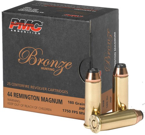 PMC .44 Remington Magnum 180-Grain Jacketed Hollow Point Ammunition, 25 Rounds
