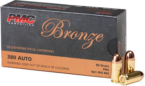 PMC 380 ACP 90 Grain FMJ Ammunition - Reliable Full Metal Jacketed Bullet Performance