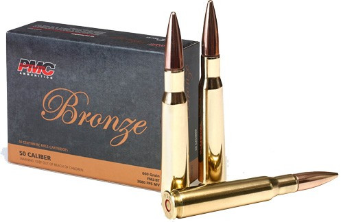 PMC 50 BMG 660-Grain FMJ-BT Ammunition - Full Metal Jacketed Bullet