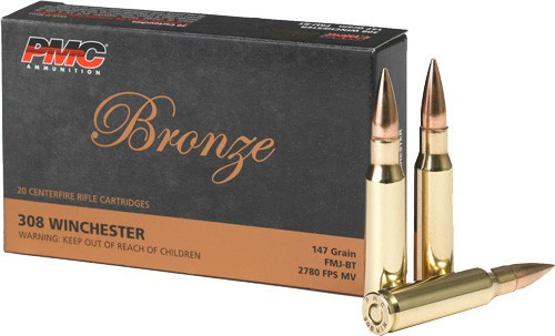 PMC 308 Winchester 147-Grain FMJ-BT Rifle Ammunition (20 Rounds per Box)
