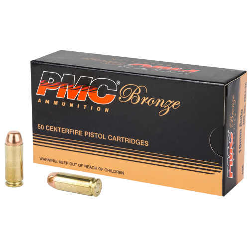 PMC Ammunition Bronze 10mm 200 Grain Full Metal Jacket – Pack of 50 Rounds