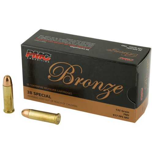 PMC Ammunition Bronze .38 Special 132 Grain Full Metal Jacket - 50 Rounds per Box
