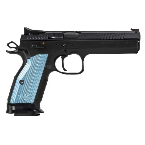 CZ TS 2 Semi-Automatic Pistol .40 S&W Black with Blue Aluminum Grips, Part 91222