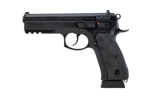 CZ 01152 75 SP-01 9mm Pistol, Black, Fixed 3-Dot Sights, Manual Safety, 2 Magazines